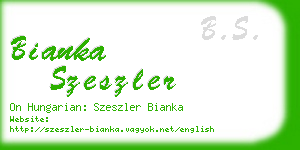 bianka szeszler business card